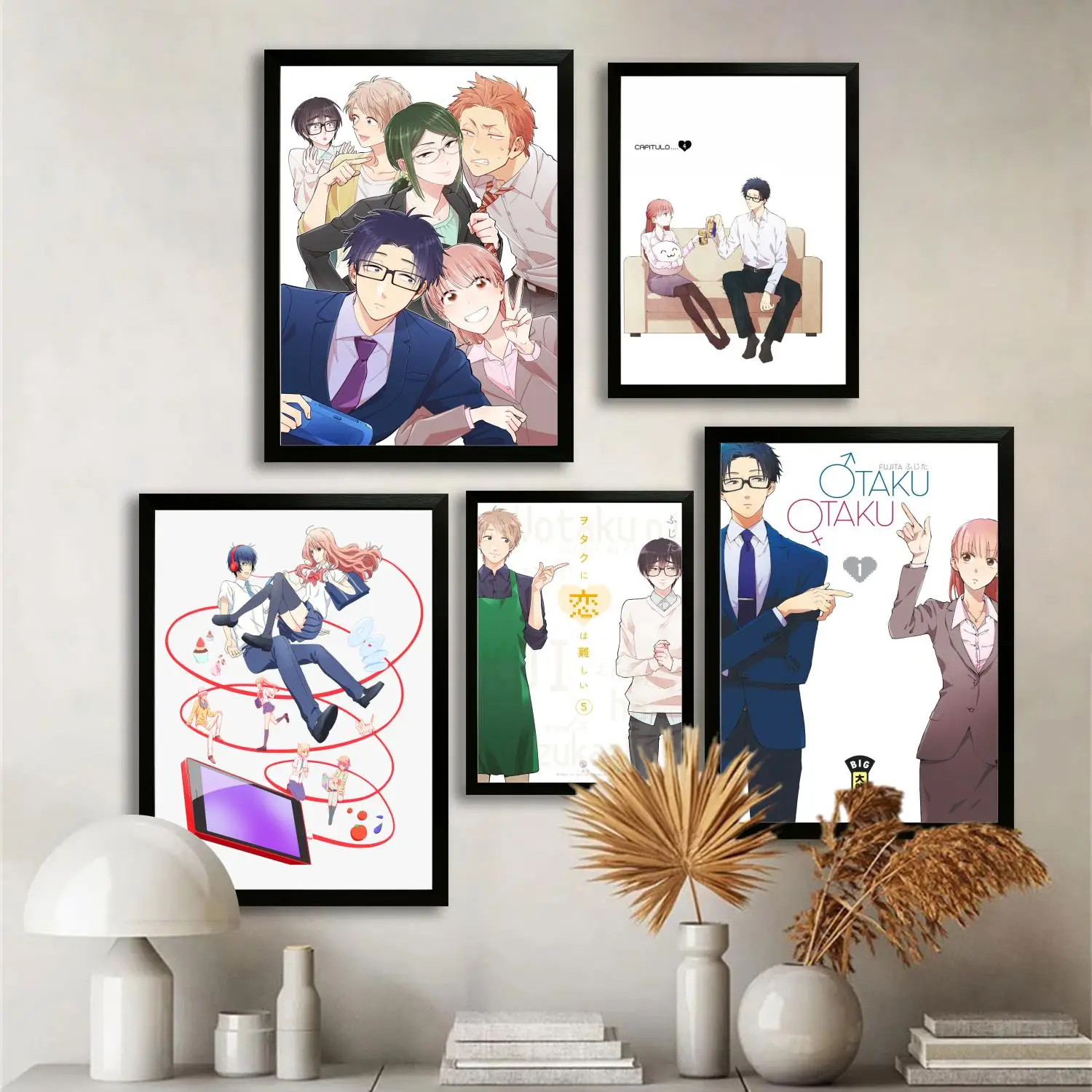 Wotaku мультфильм холст художественный постер настенная художественная картина