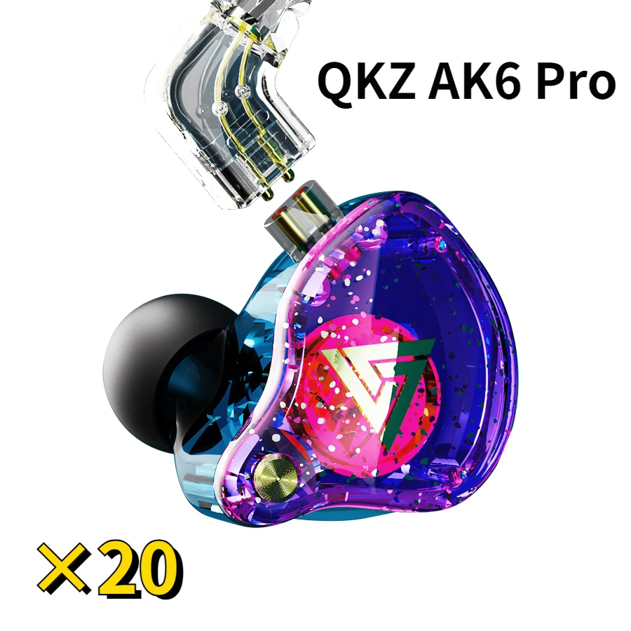 

Наушники-вкладыши QKZ AK6 Pro EDX Pro 1DD, 20 шт.