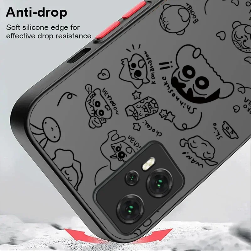 Чехол Sleep C-Crayon S-ShinChan для Xiaomi POCO M6 Pro 4G C65 X6 X3 NFC X4 GT X5 F3 F4 F5 F6 13T 12T 11T 10T 13 12 11 Lite 5G NE