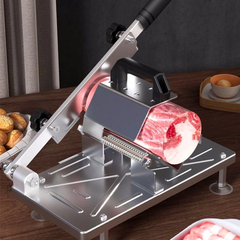 

Kitchen Manual Slicer for Vegetables Meat Suction Cup Design 430 Stainless Steel Washable Slicer