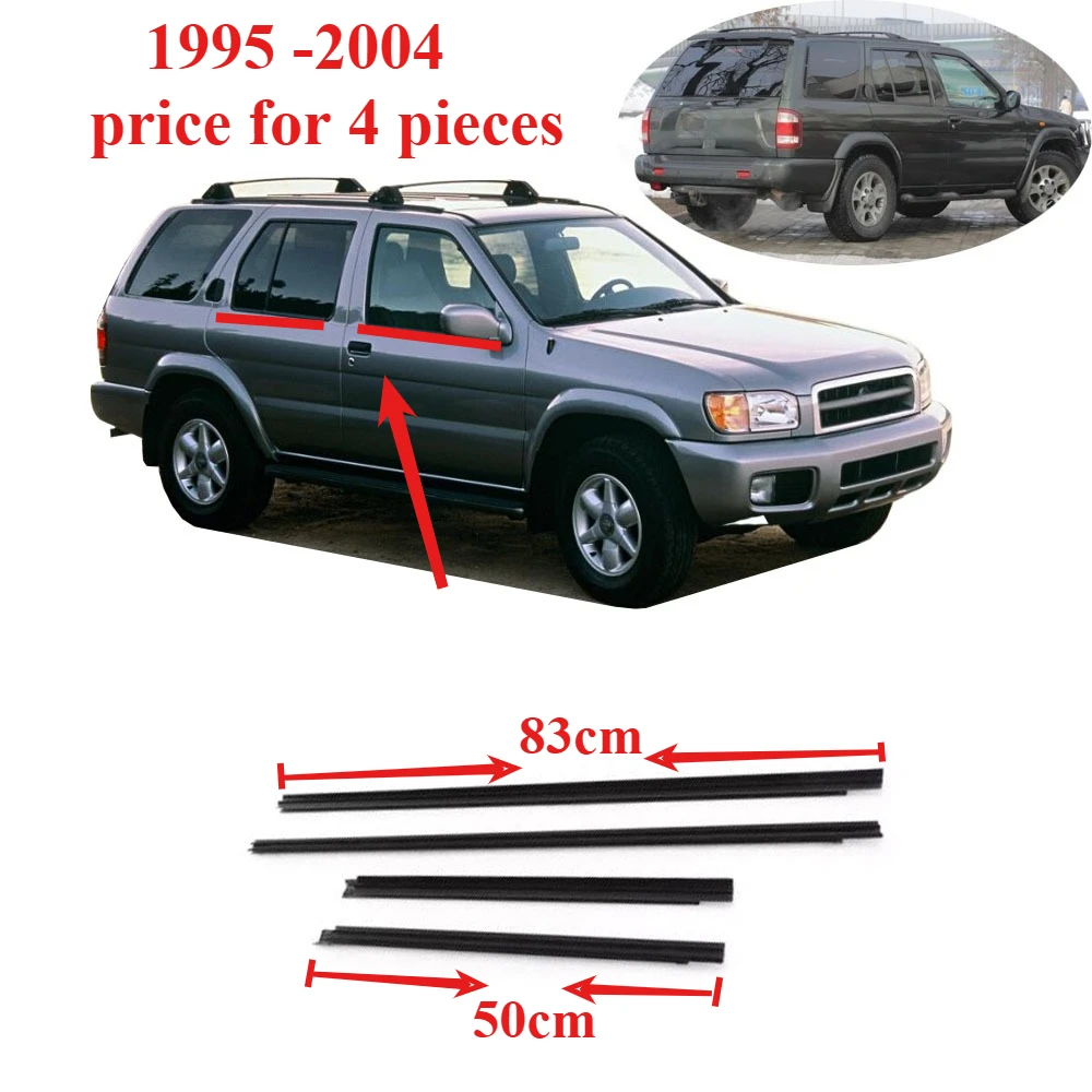 

Комплект из 4 уплотнителей дверных проемов (молдингов) для Nissan Pathfinder Terrano R50 1995-2004
