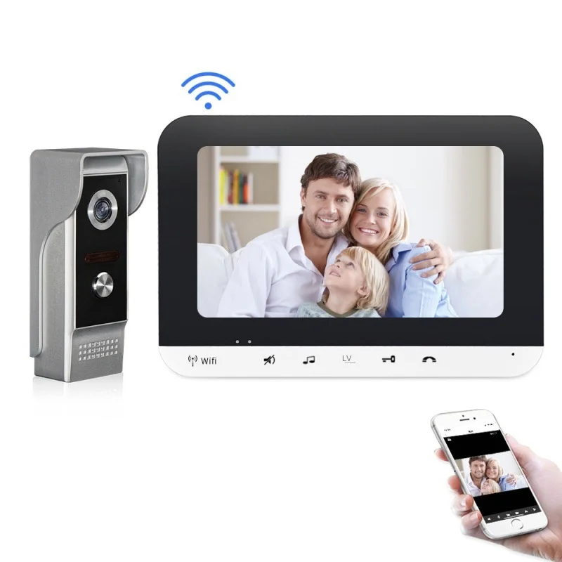 

Intercom In Private House Video Doorbell For Home Wifi Connected Videophone Kit With Door Opening Wireless Goalkeepers Camera