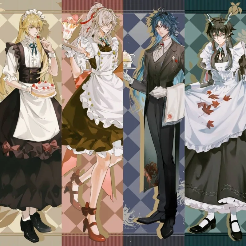 

Honkai Star Rail Maid Series Peripheral Jing Yuan Blade Dan Heng Luocha Badge Shikishi Acrylic Stand Game Goods Kawaii Bag Decor