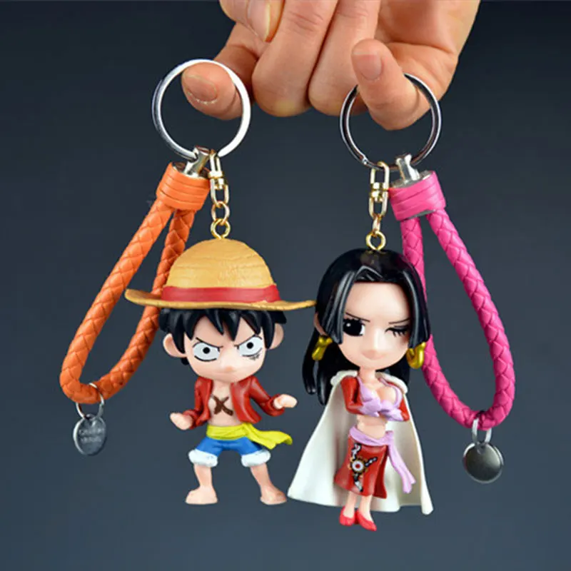

One Piece Anime Figure Keychain Luffy Hancock Keychain Doll Pendant Toys Cute Luffy Accessories Christmas Gift