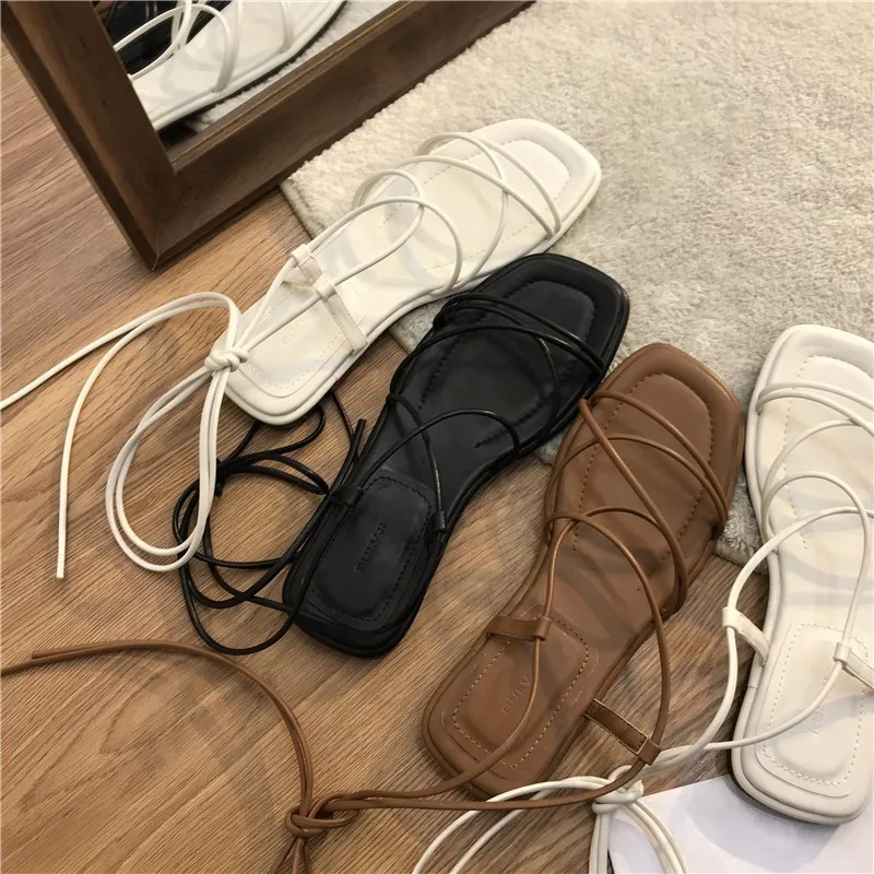 

2022 Women Sandals Peep Toe Cross Strap Women Shoe Breathable Women's Sandals Lightweight New Fashion Non-Slip Plus Size Shoes