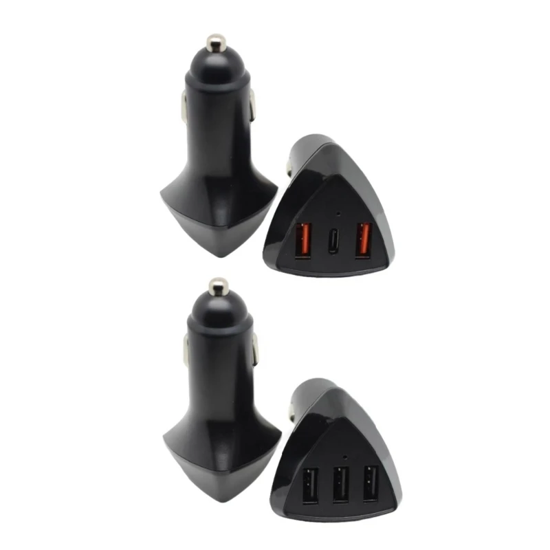 

094D USB Car Charger Auto Quick 3 USB Splitter 12V Universal Lighter Charger 2 Types
