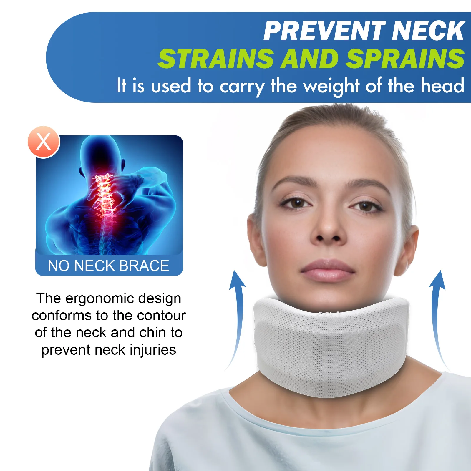 Регулируемый бандаж на шею шейный воротник с губкой защита шеи от боли и