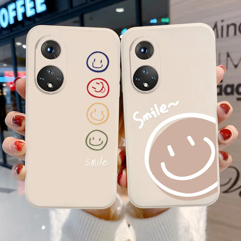 

P30 Pro Case For Huawei Honor 50 Case P40 Lite P50 Pro Honor 20 50 Pro Y5 2018 Y9 Prime 2019 P Smart 2021 Z Smiley Face Funda