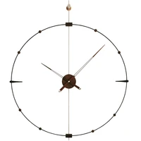 modern luxury wall clock metal gold large nordic clocks wall living room wood silent clock watches room saat decor for home
