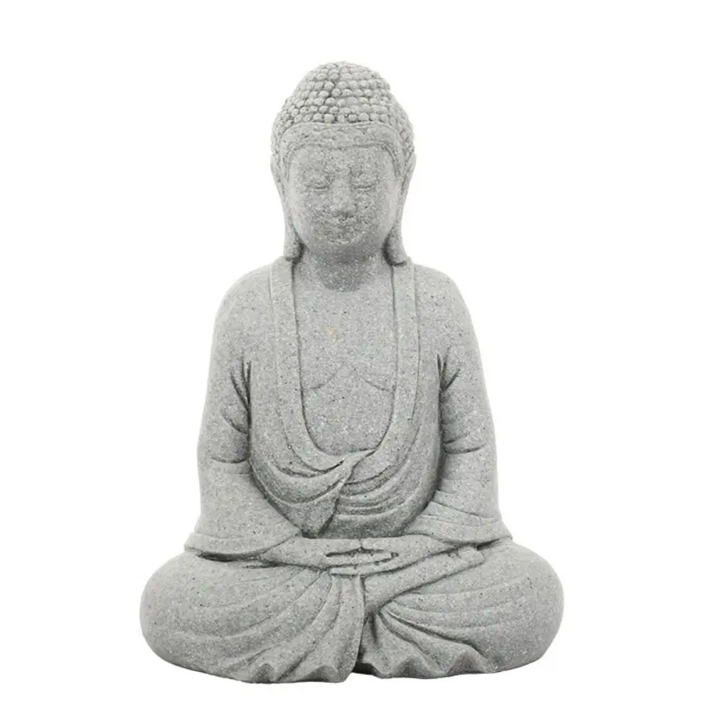 Лежащий Будда Песчаник Зеленый Восточная Культура Буддийская Статуэтка