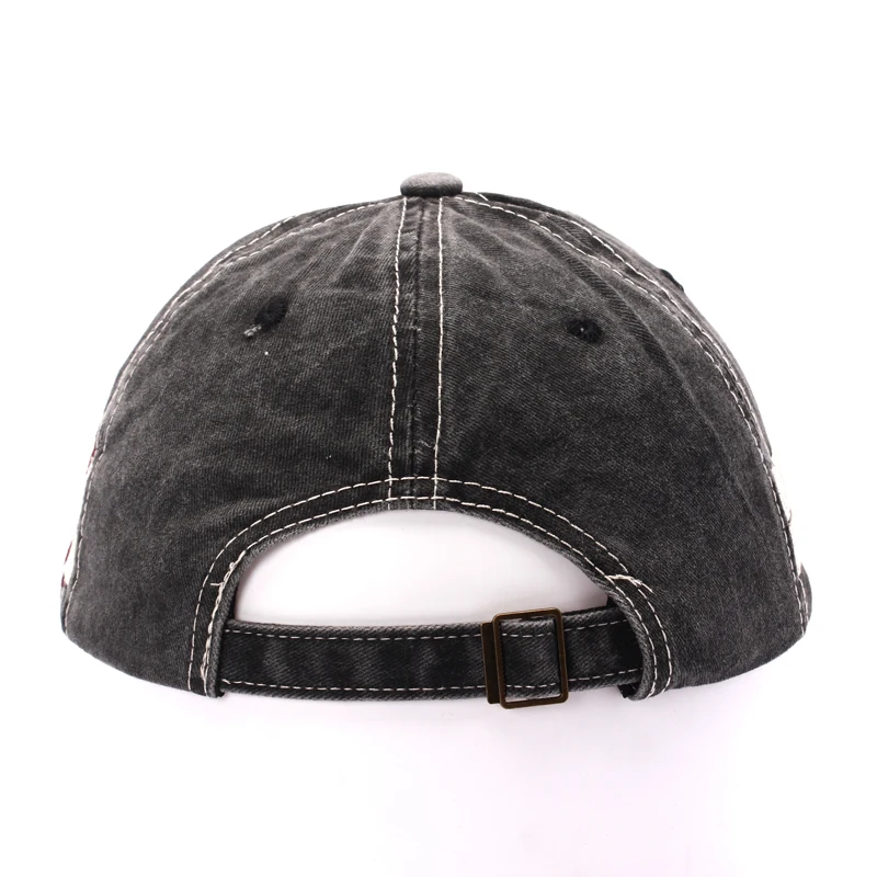 Бейсболка Мужская/Женская джинсовая с вышивкой на лето/осень |