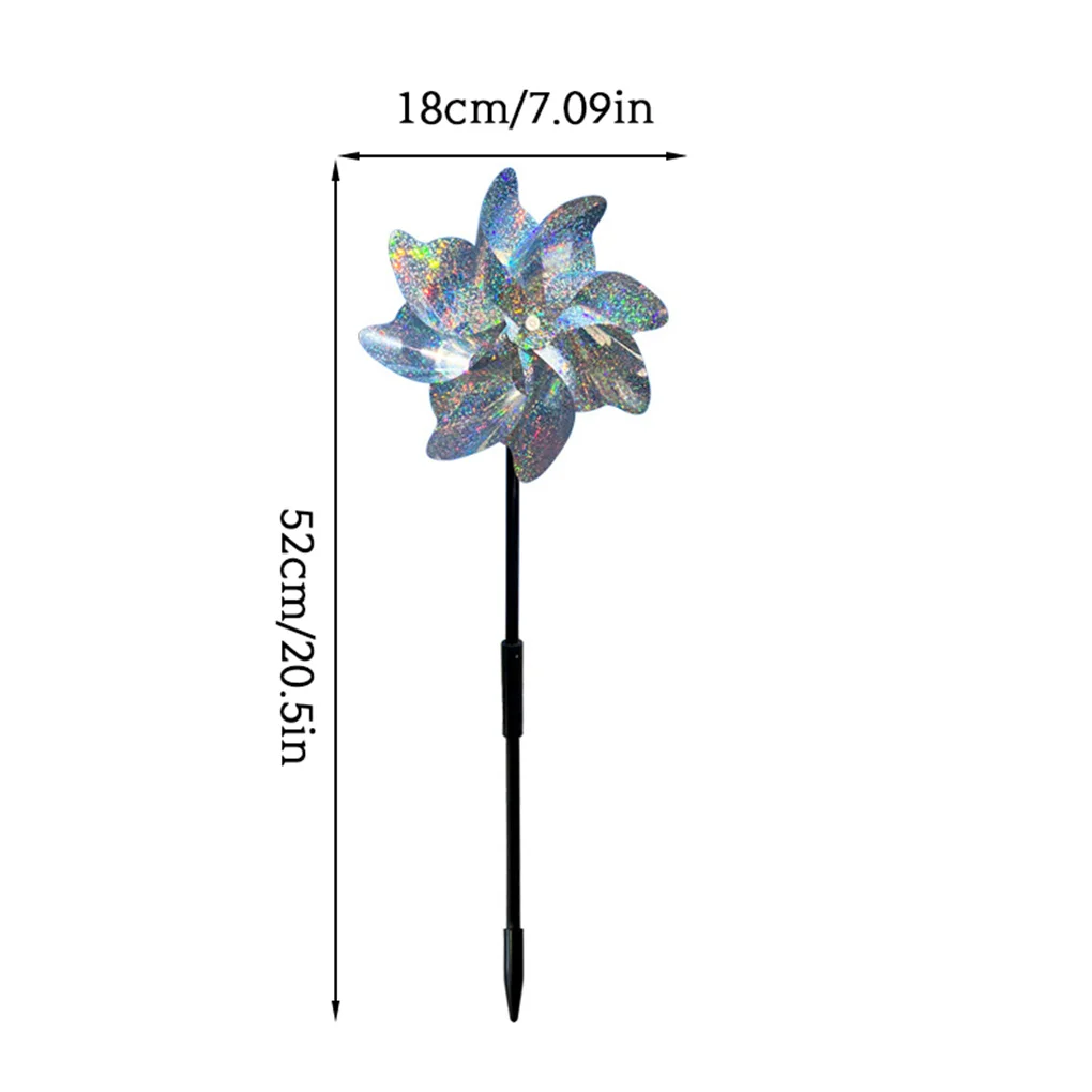 

10Pcs Windmill Reflective Pest Repeller Small Animal Scare Device for Garden Yard Lawn Decoration