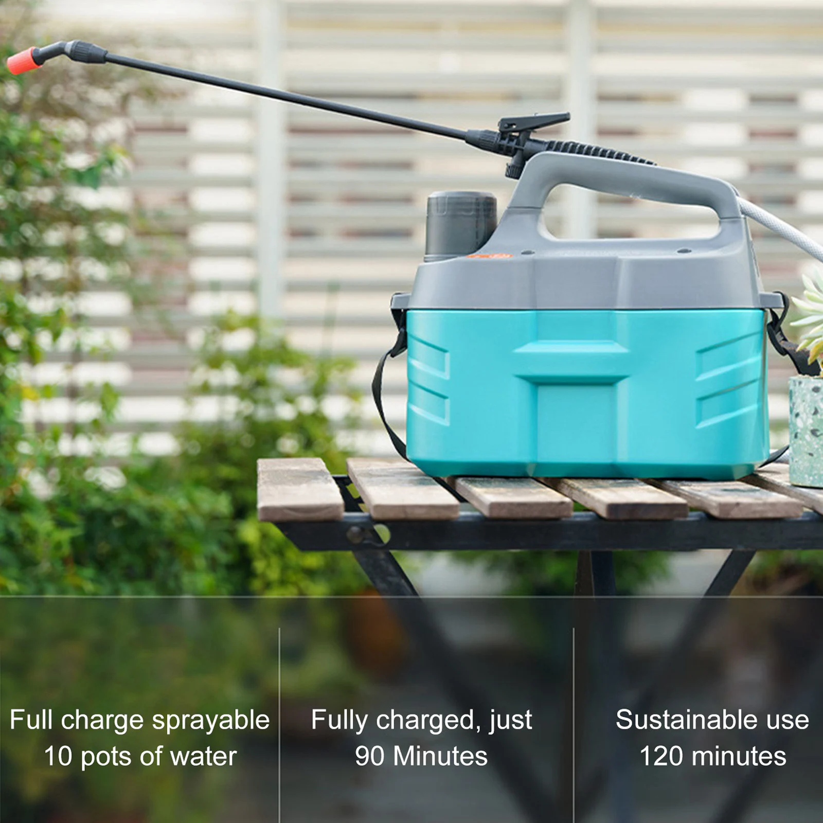 

Sprayer Hand-held Strap Electric Pump Sprayer with Adjustable Nozzle Suitable for Garden Lawn