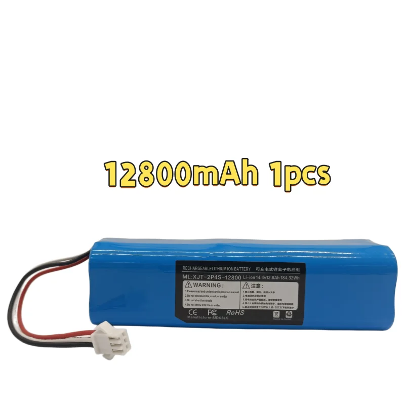 Фото 2026 100% Оригинальная литиевая батарея 14.4V 2P4S 4800mAh 6800mAh 9800mAh 12800mAh для XiaoMi Viomi S9 Lydsto R1 Roidmi Eve Plus №3