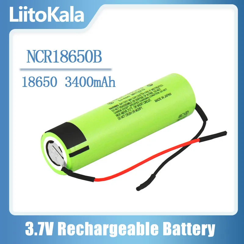 

Liitokala New Original NCR18650B 3.7V 3400mAh 18650 Rechargeable Lithium Battery for Mobile Power Battery + DIY Linie