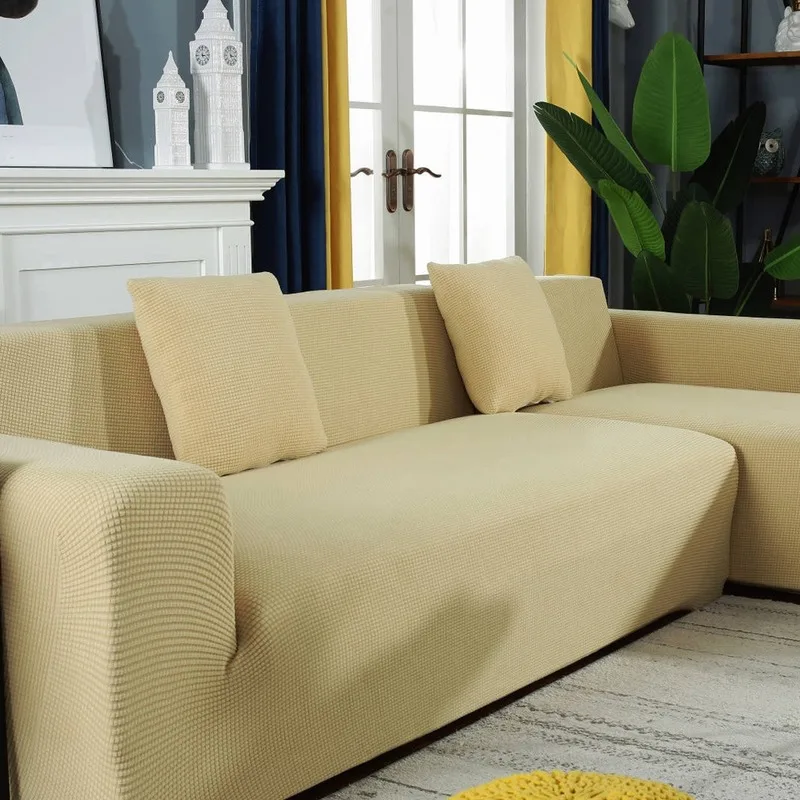 

Home Solid Color Sofa Covers for Living Room Elastic Spandex Slipcovers Couch Cover Stretch Sofa Towel Two/Three Seat
