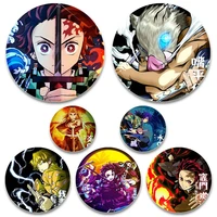 women fashion jewelry demon slayer kamado tanjiro lapel pin cute cosplay anime brooches badge backpack clothes accessories gifts