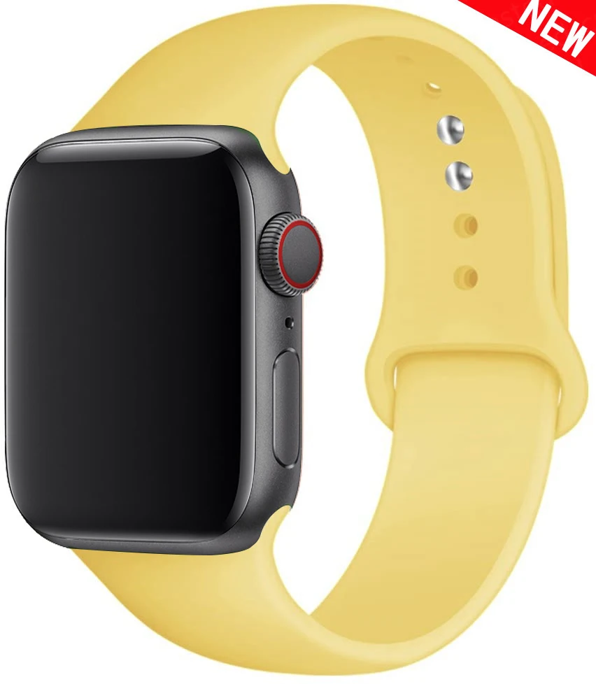 

Silicone Band For Apple Watch Series 7 Bracelet 45mm 44mm 40mm 42mm Sport Strap Correa Apple Watch Bracelet SE 4 3 7 41 38 Strap