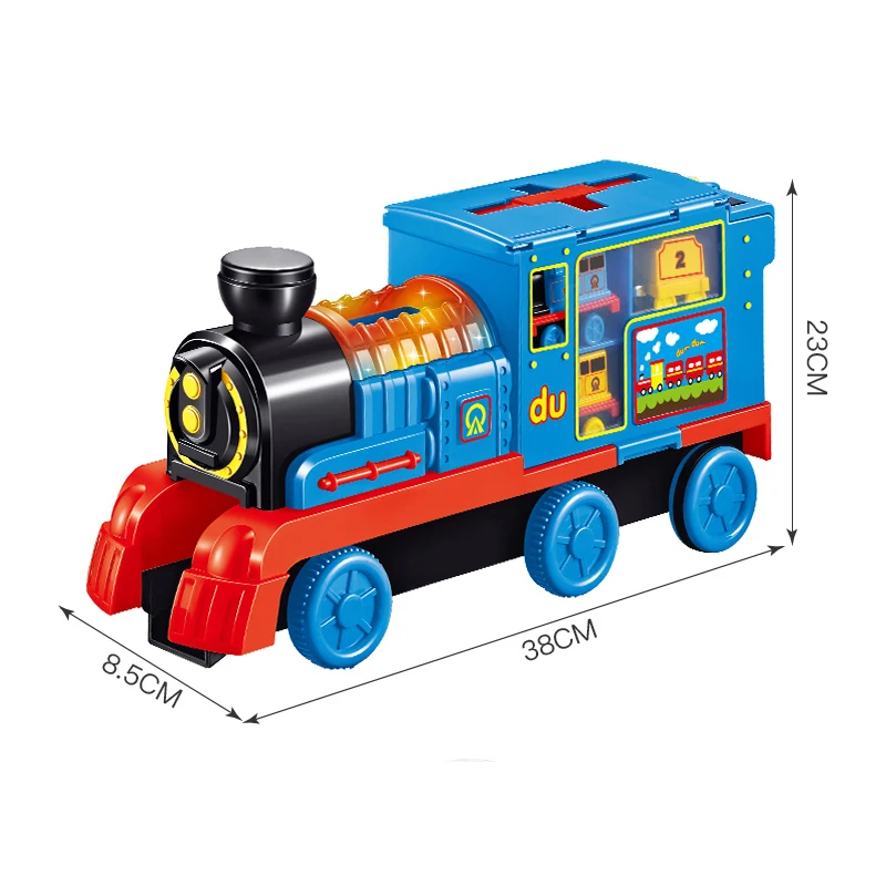 Электрический поезд Thomas большой размер магнитный маленький с дорожными фонарями