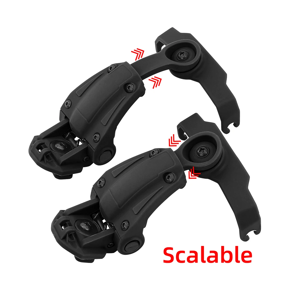 Tactical Headset Adapter M-LOK Helmet Rail Mount Compatible with Walker's Razor Slim Hearing Protection Electronic Earmuffs