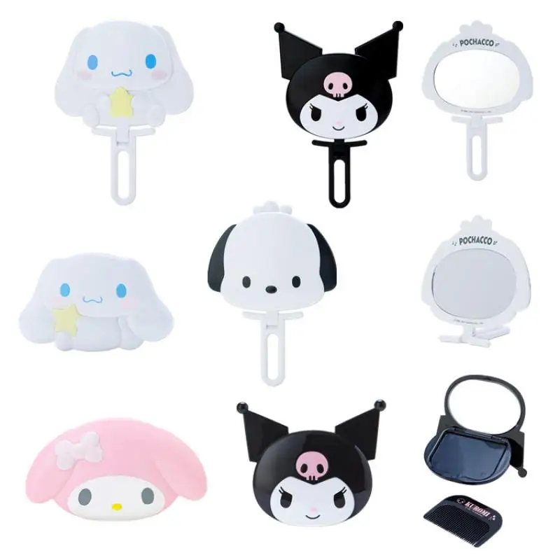 

Периферия Kawaii Kuromi, портативная, симпатичное зеркало для макияжа, с расческой, для работы в офисе