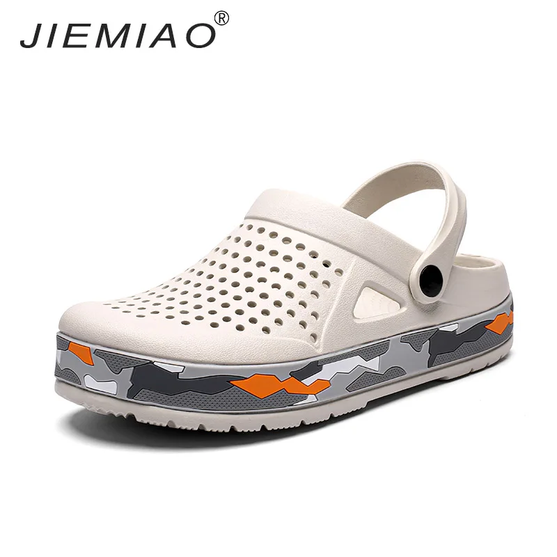 JIEMIAO Brand Men Sandals Summer Outdoor Beach Shoes Men Hole Slippers Water Shoes Men Sandalias Clogs Light Comfortable
