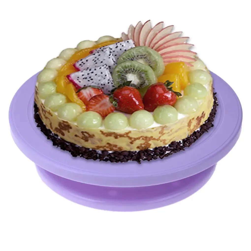 

Plastic Rotating Table Round Anti-Slip Cake Decorative Plate Kitchen Gadget Cake Decorate Stand Rotary Table DIY Pan Baking Tool