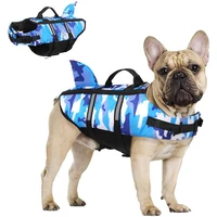 pet dog life jacket vest clothes lifes vests collar harness pets dogs swimming summer swimwear camouflage shark