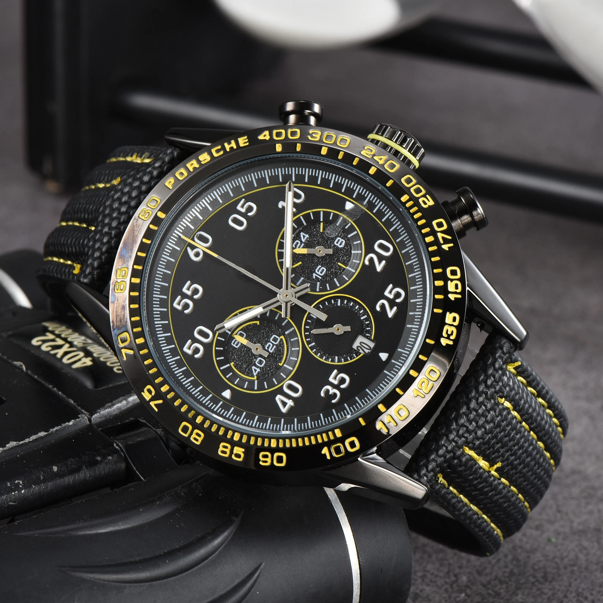 

Top Men Watch Carrera Design TAG Original Brand Wristwatch Orange Racing Quartz Movement Chronograph Luxury Brand Male Watches
