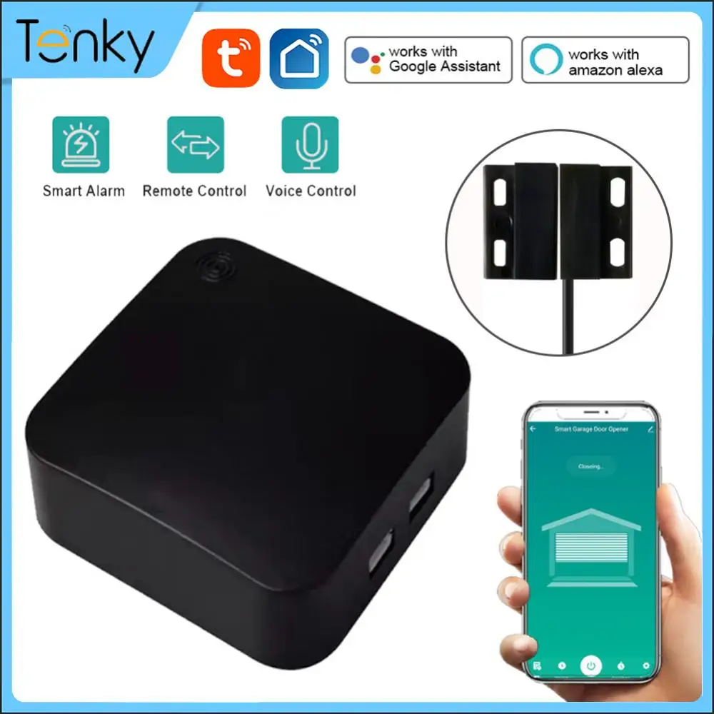 

Remote Voice Control 5v/1a Smart Remote Control Smart Garage Door Ty-door-s01 Controller Access Control App Remote Control Wifi