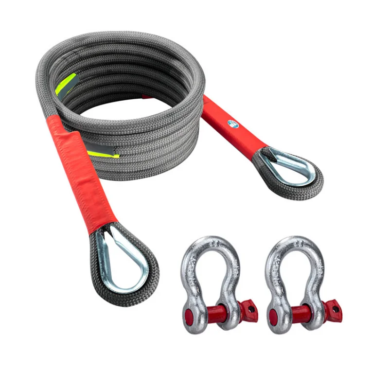 Car Tow Rope Outdoor Emergency Tow Rope Rescue Traction Rope Off-road Vehicle Truck Trailer Rope Thicker Buckle Pulling Rope