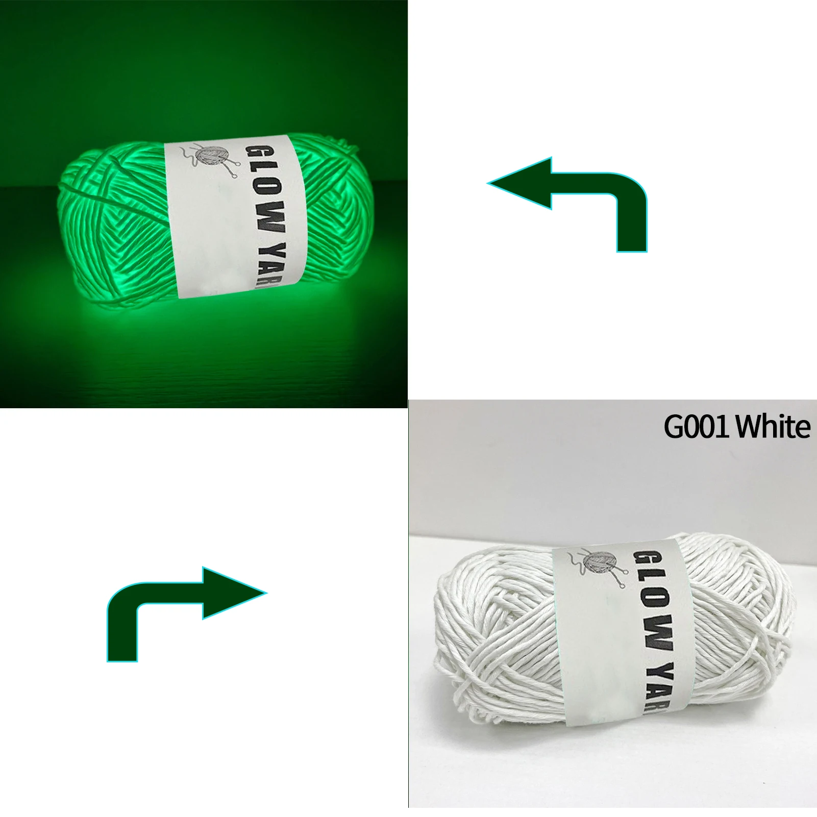 Novel Luminous Yarn Glowing Polyester Yarn for Knitting Braided Crochet DIY Carpet Sweater Keychain Ornament Glow In Dark Yarn images - 6