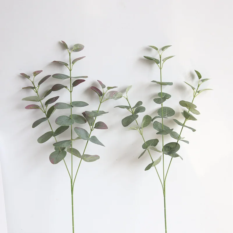 3 шт. 68 см осенние искусственные листья растений ветка зеленый красный шелк