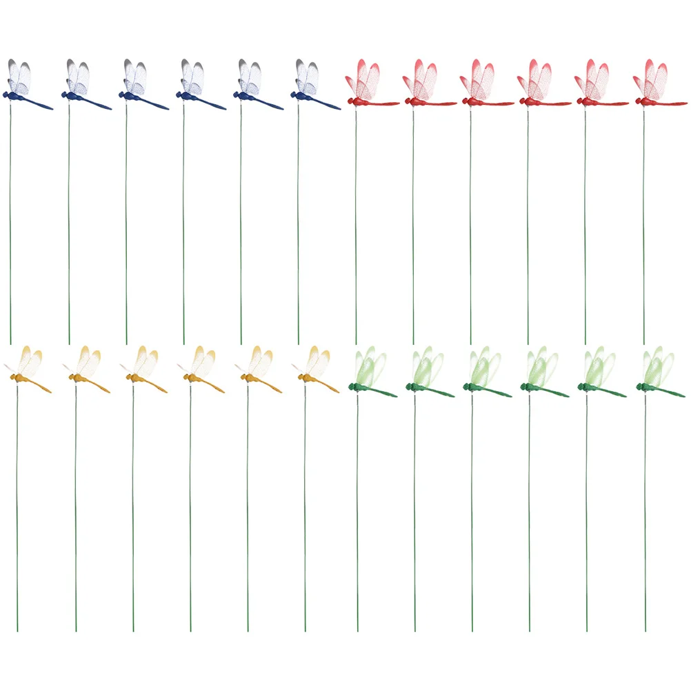 

Dragonfly Sticks Garden Outdoor Decor Grass Stake Decoration Decorative Simulation Insert Flower Pot