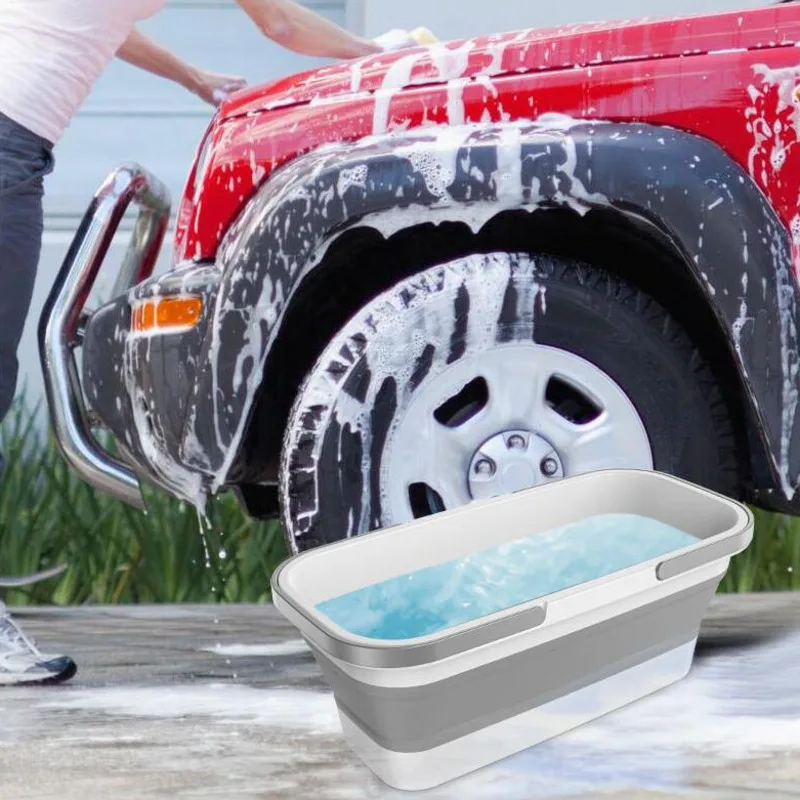 Портативное складное ведро тряпка для раковины туризма походов рыбалки акции