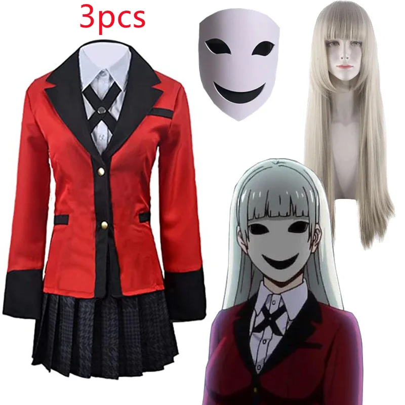 Костюм для косплея аниме Kakegurui Momobami riririka комбинированный игровой костюм красная