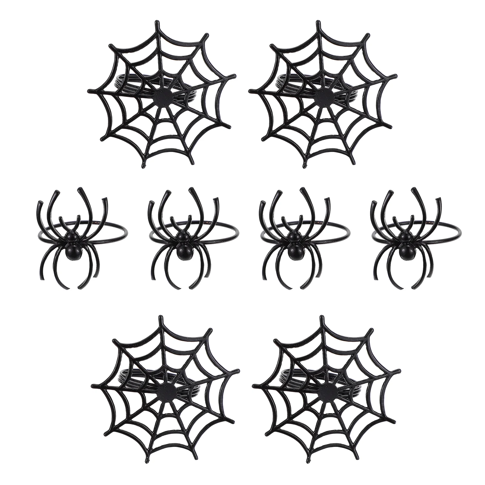 

Napkin Spider Rings Ring Web Table Serviette Dinner Buckles Holder Buckle Decor Decoration Holders Black Circle Napkins Shaped