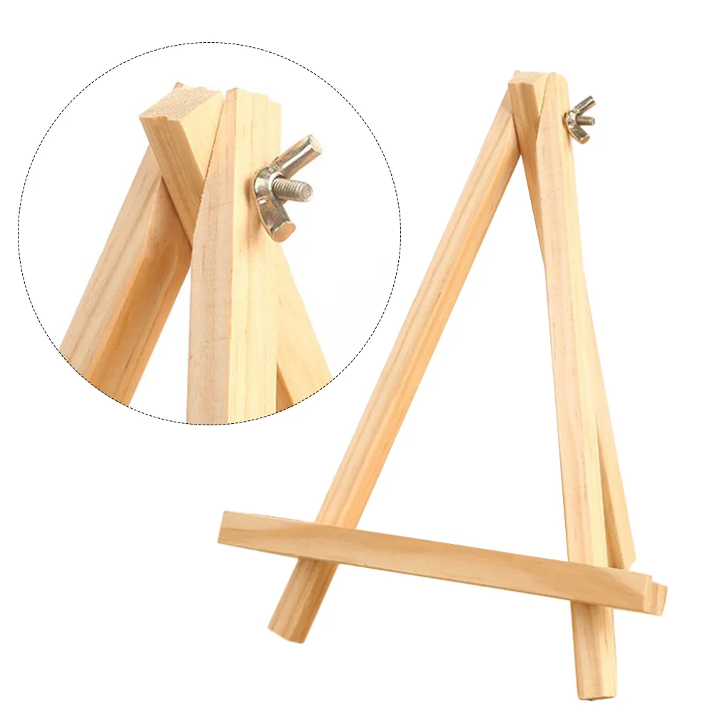 1/2 Pcs Tabletop Wood Display Table Wooden Triangle Bracket Display Holder Photo Frame for Painting Photo