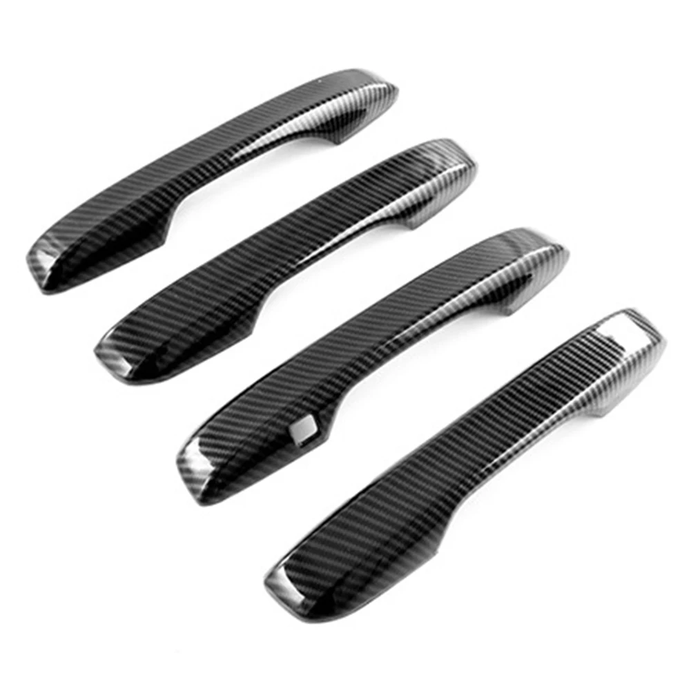 

4pcs Door Handles Cover Carbon Fiber Black Door Handles Cover Trim For Honda For Accord 2023 Double Side Automotive Tape