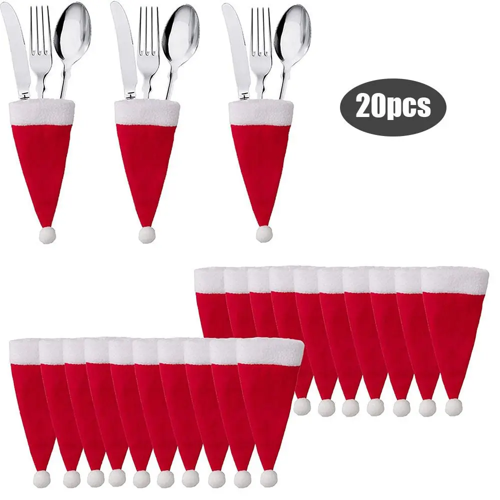 

Christmas Decorations Cutlery Bag Party Supplies Xmas ornament Christmas Tableware Holder Bag Christmas Hat Xmas Hat