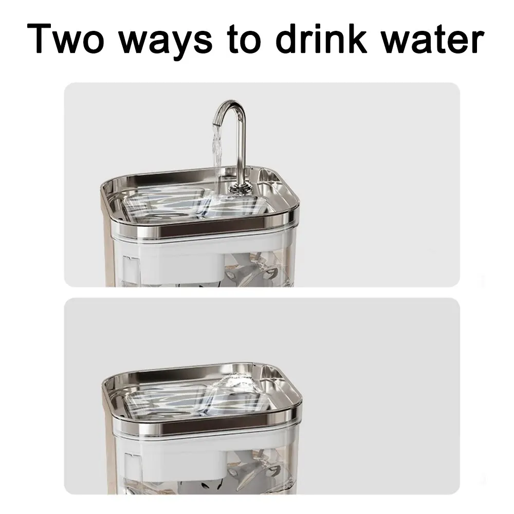 Автоматический фонтан для котят с датчиком воды и сверхтихим насосом из