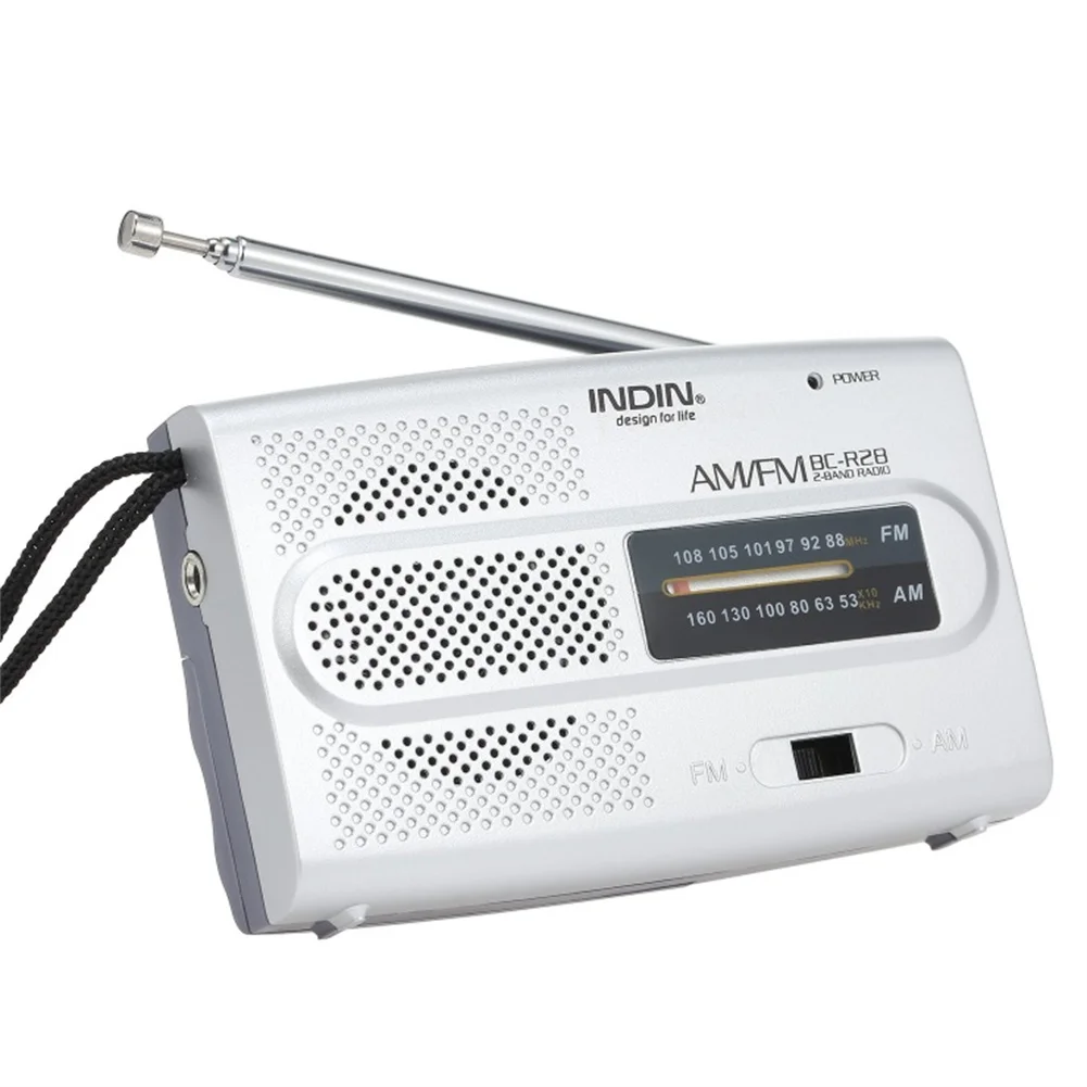 Портативная телескопическая антенна AM/FM-радио со встроенным динамиком для