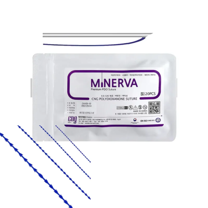 

MINERVA More Type Face Lifting Pdo Mono Screw Threads 25mm Cog Pcl Pdo Thread Lift Korea For Nose Wrinkle Removal