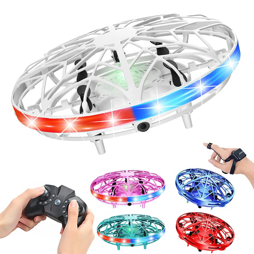 

Mini Helicopter UFO RC Drone Infraed Hand Sensing Aircraft Electronic Model Quadcopter flayaball Small drohne Toys For Children