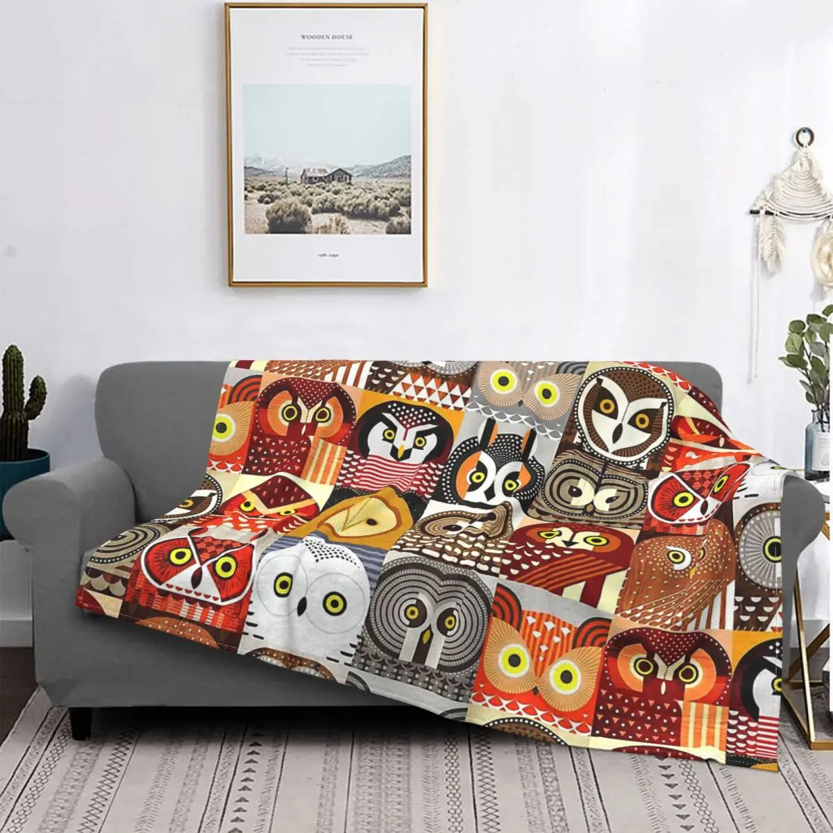 

Фланелевое одеяло весна осень Северо-американские Совы теплые Пледы для зимнего постельного белья