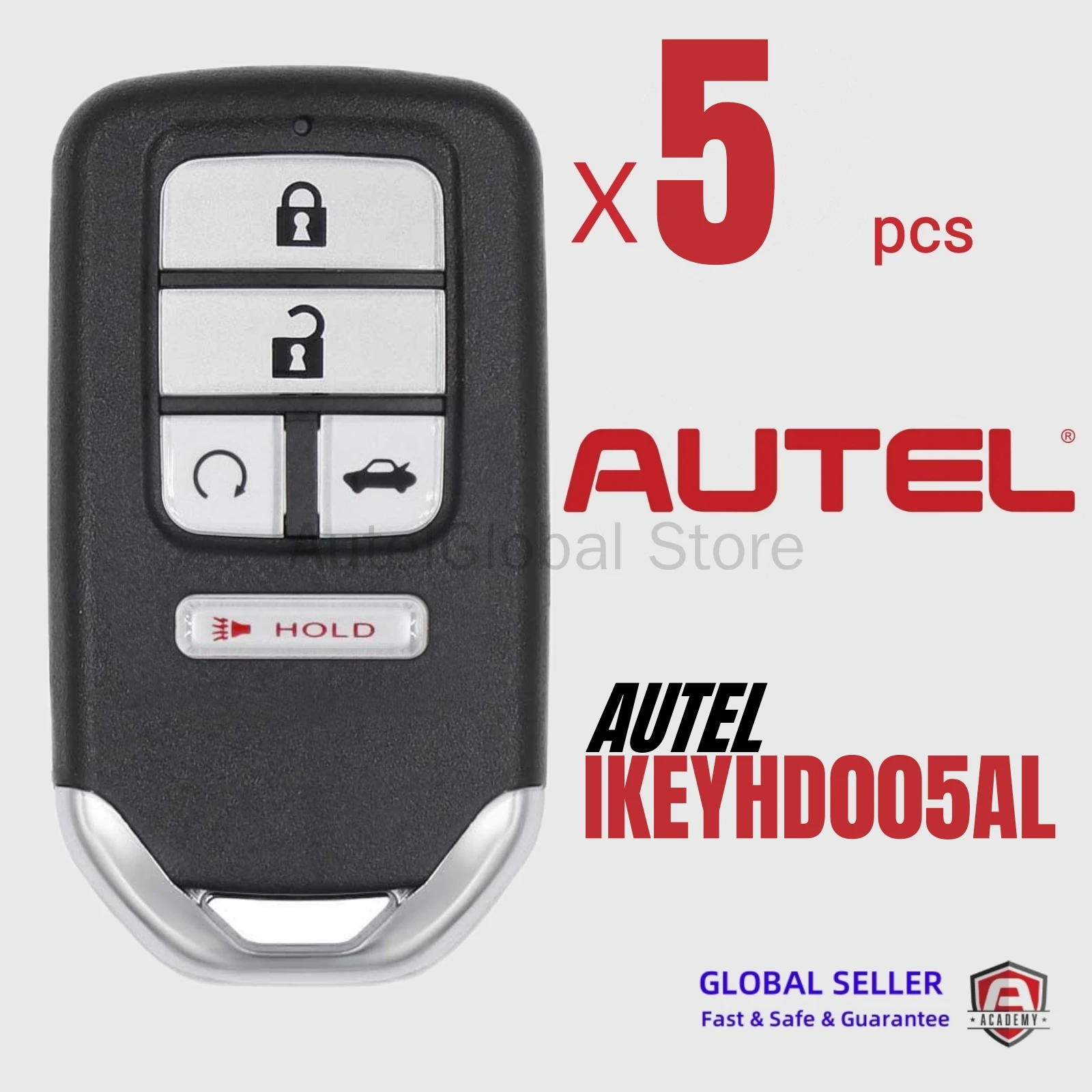 

5 шт. Autel Ikey IKEYHD005AL HD005AL универсальный умный дистанционный ключ 5 кнопок для Honda для Autel смарт-ключ для KM100 IM508 IM608