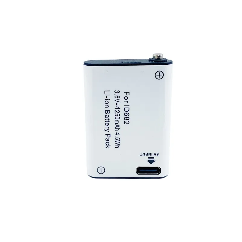 Фото Новая аккумуляторная батарея 3.6V 1250mAh с зарядкой Type-C для налобного фонаря ID682, 1250mAh для Petzl Actik Core E99ACA DL-PZ682 №2
