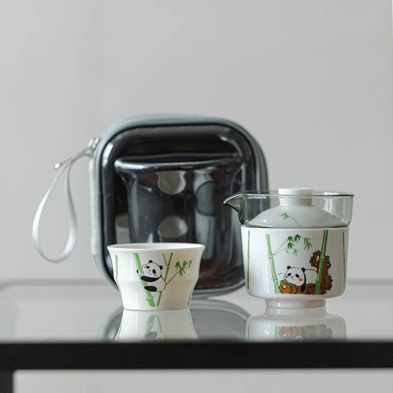 Дорожный чайный сервиз серии Panda экспресс-чашка портативный Семейный