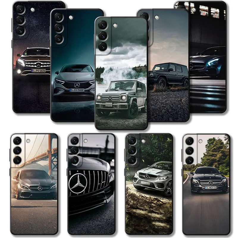 

Sports Mercedes Benz Amgs Car Case For Samsung Galaxy S23 S22 S21 S20 FE Ultra S10 S9 S8 Plus Note 20Ultra 10Plus Phone Cover