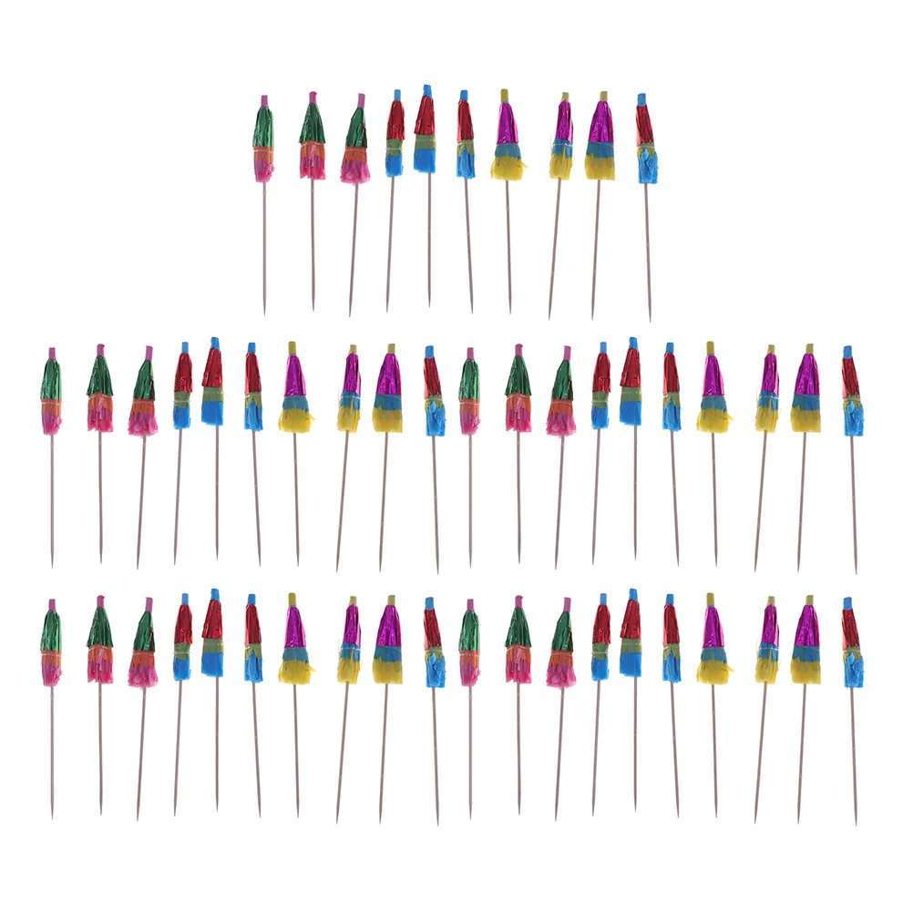 

50Pcs Umbrellas Shaped Fruit Picks Picks Delicate Party Picks for Drinks